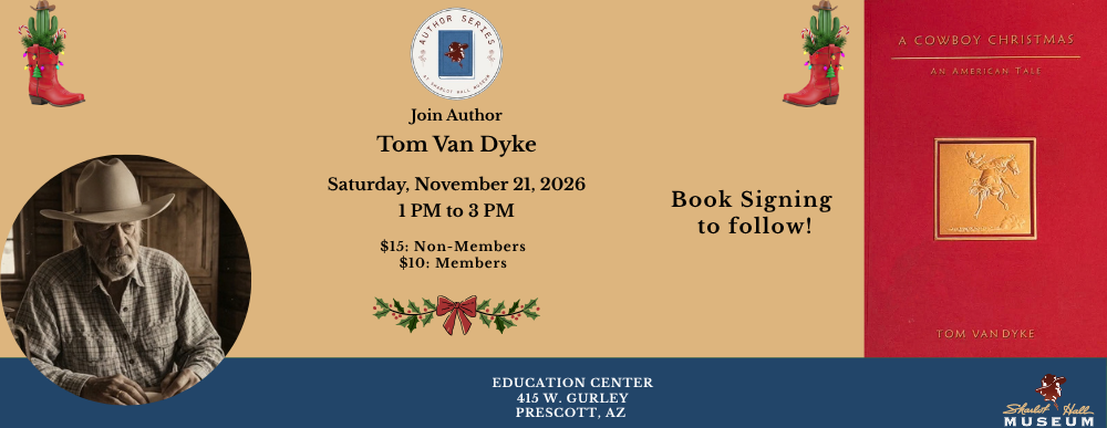 Author Series -Tom, Van Dyke - Saturday, November 21st @ 1PM